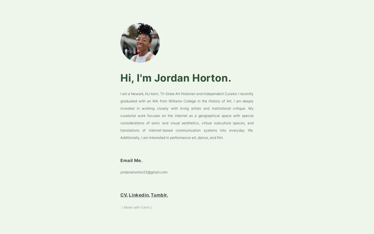 Carrd profile picture for @horton